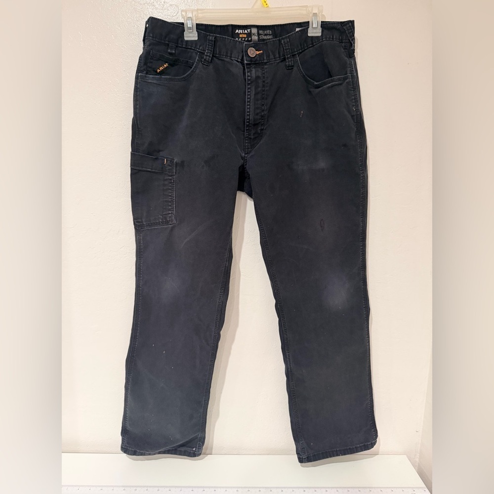 Ariat Black Men’s Rebar M4 Relaxed Straight Jeans